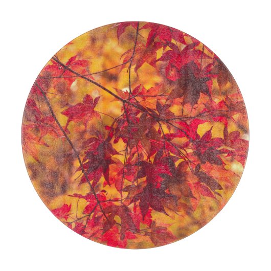 紅葉秋葉赤自然 カッティングボード (正面)