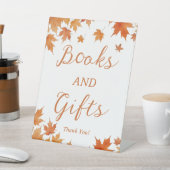 紅葉秋赤ちゃんシャワー本とギフト 台座サイン (インサイチュ)