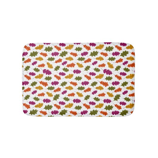 紅葉紅葉グリーンイエローオレンジ バスマット (正面)