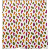 紅葉紅葉グリーンイエロー シャワーカーテン (正面)