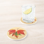 紅葉紅葉メープルリーフオン金ゴールド コースター (側面)