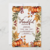 紅葉素朴とカボチャ感謝祭 招待状 (正面)