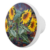 紅葉素朴とヒマワリ セラミックノブ (右)