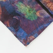 紅葉素朴とヒマワリ フリースブランケット (角)