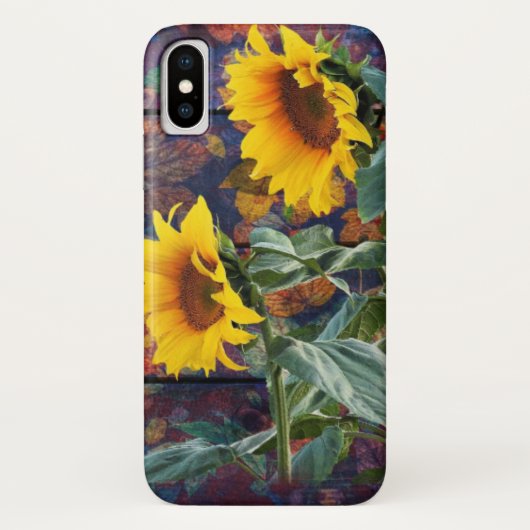紅葉素朴とヒマワリ Case-Mate iPhoneケース (裏面)
