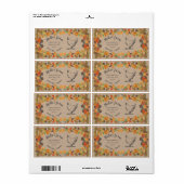 紅葉素朴なスクリプト卵カートンのラベル ラベル (フルシート)