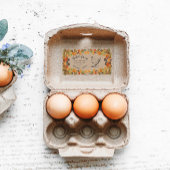 紅葉素朴なスクリプト卵カートンのラベル ラベル