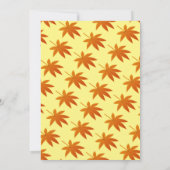 紅葉素朴イエロー秋結婚フローラ 招待状 (裏面)