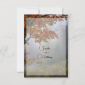 紅葉素朴ウェディングRSVPカード 出欠カード (裏面)