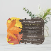 紅葉素朴ウッドブライダルシャワー招待 招待状 (スタンド正面)