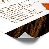 紅葉素朴ウッド結婚の座席表 ポスター (角)