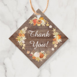 紅葉素朴カボチャブライダルシャワーの恩恵 フェイバータグ