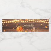 紅葉素朴カボチャ赤ちゃんシャワー ペットボトルラベル (シングルラベル)