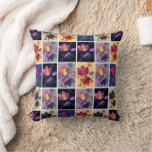 紅葉素朴カラフルパッチワーク クッション (ブランケット)