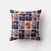 紅葉素朴カラフルパッチワーク クッション (裏面)