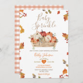 紅葉素朴ズカボキンパッチベビー散水 招待状 (正面/裏面)