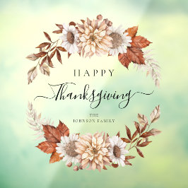 紅葉素朴ハッピーサンクスギビング ウィンドウサイン