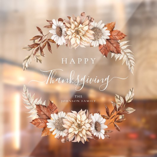 紅葉素朴ハッピーサンクスギビング ウィンドウサイン (シート2)