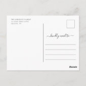 紅葉素朴ハッピーサンクスギビング ポストカード (裏面)