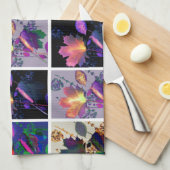 紅葉素朴パッチワークキルトコラージュ キッチンタオル (四つ折り)