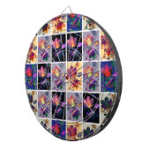 紅葉素朴パッチワークキルトコラージュ ダーツボード (正面右)