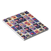 紅葉素朴パッチワークキルトコラージュ ノートパッド (アングル)