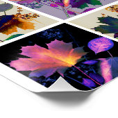 紅葉素朴パッチワークキルトコラージュ ポスター (コーナー)