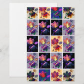 紅葉素朴パッチワークキルトコラージュ 便箋 (正面/裏面)