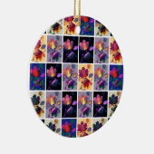 紅葉素朴パッチワークキルト セラミックオーナメント (右)