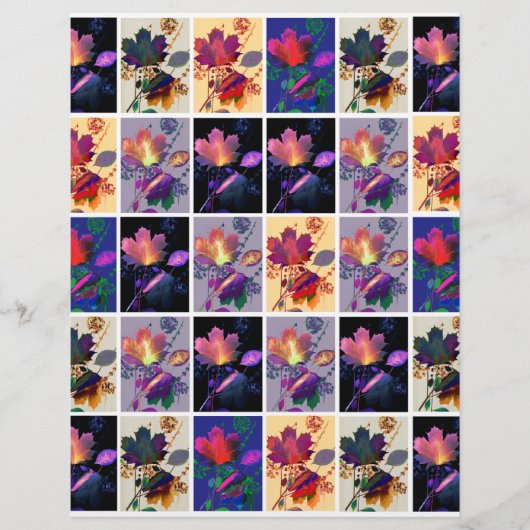 紅葉素朴パッチワークスクラップブック紙 (正面)