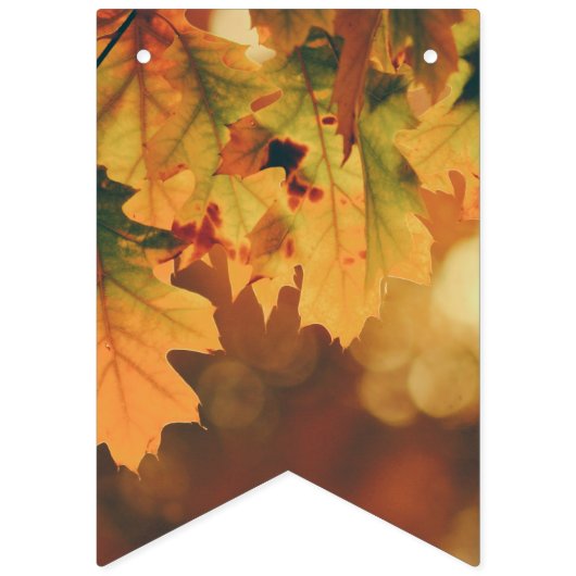 紅葉素朴パーティーのバンティングフラグ バンティングフラッグ (第1の旗)