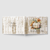 紅葉素朴リトルカボチャ赤ちゃんシャワー ゲストブック (全面)