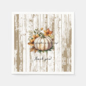 紅葉素朴リトルカボチャ赤ちゃんシャワー スタンダードカクテルナプキン (正面)