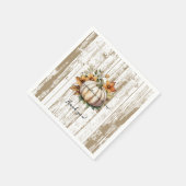 紅葉素朴リトルカボチャ赤ちゃんシャワー スタンダードカクテルナプキン (角)