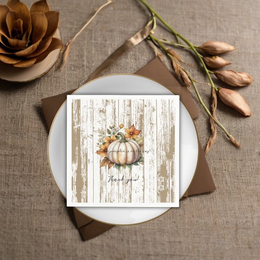 紅葉素朴リトルカボチャ赤ちゃんシャワー スタンダードカクテルナプキン