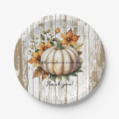 紅葉素朴リトルカボチャ赤ちゃんシャワー ペーパープレート (正面)