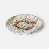 紅葉素朴リトルカボチャ赤ちゃんシャワー ペーパープレート (アングル)