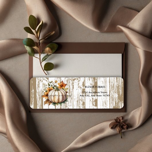 紅葉素朴リトルカボチャ赤ちゃんシャワー ラベル