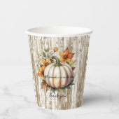 紅葉素朴リトルカボチャ赤ちゃんシャワー 紙コップ (正面)