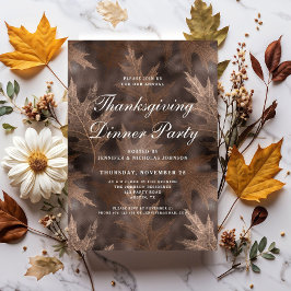 紅葉素朴感謝祭ディナーパーティー 招待状