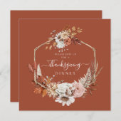 紅葉素朴感謝祭ディナー 招待状 (正面/裏面)