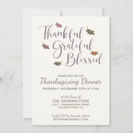 紅葉素朴感謝祭ディナー 招待状