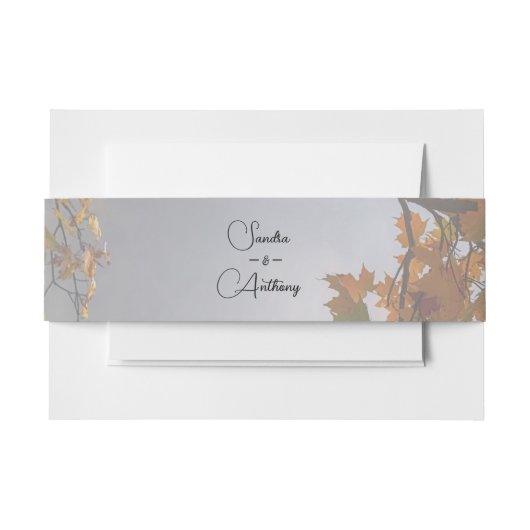 紅葉素朴招待 招待状ベリーバンド (正面例)