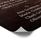 紅葉素朴木製アルファベット座席表 ポスター (角)