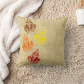 紅葉素朴枕 クッション (ブランケット)