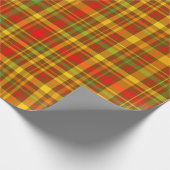 紅葉素朴格子模様 ラッピングペーパー (角)