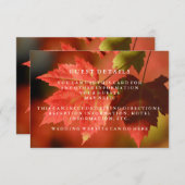 紅葉素朴秋の結婚式ゲスト詳細 エンクロージャーカード (正面/裏面)