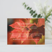 紅葉素朴秋の結婚式ゲスト詳細 エンクロージャーカード (スタンド正面)