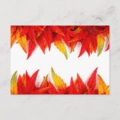 紅葉素朴秋の結婚式ゲスト詳細 エンクロージャーカード (裏面)