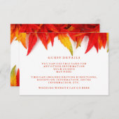 紅葉素朴秋の結婚式ゲスト詳細 エンクロージャーカード (正面/裏面)